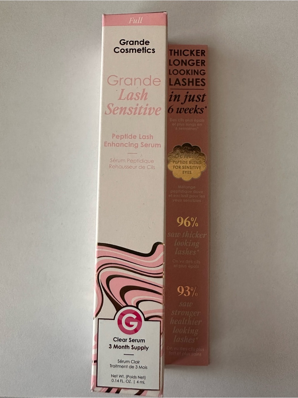 Grande Cosmetics Grande Lash Sensitive Peptide Lash Enhancing Serum - Pink/White
